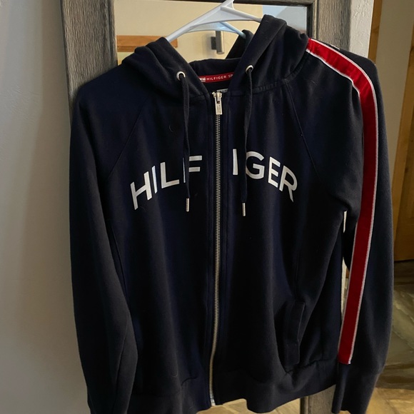 Tommy Hilfiger navy blue zip up jacket - Picture 2 of 4